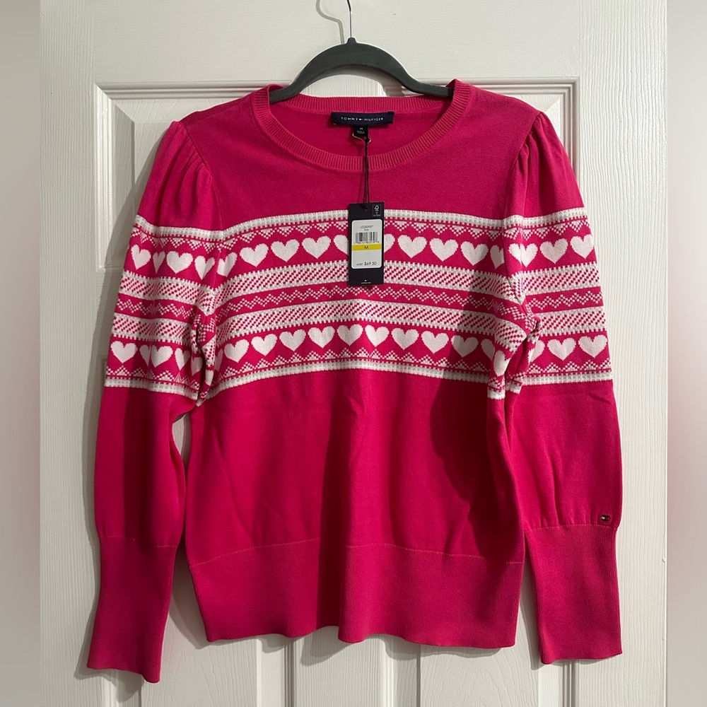 Tommy Hilfiger Heart Sweater - Medium